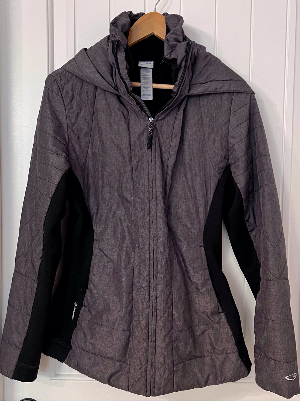 Champion Gray and Black Hooded Ski Jacket